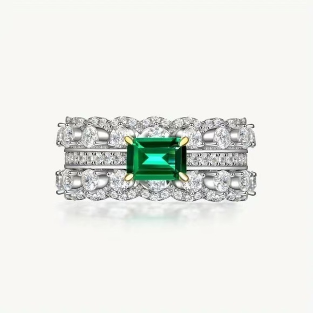 Full shiny‎ zirconia wedding band